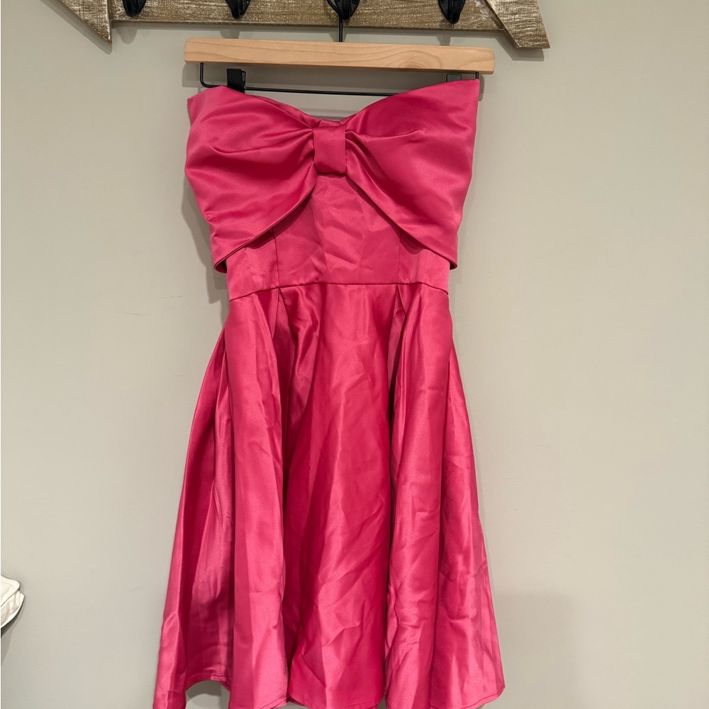 Pink Satin cocktail dress